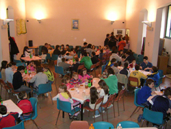 Pranzo in compagnia all'Oratorio per la festa di Don Bosco